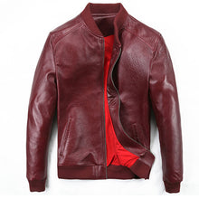 Load image into Gallery viewer, Men's sheepskin Coat Winter Genuine Leather Jacket For Men Motorcycle Bomber Jacket Natural Real Leather Male Aviator 2019