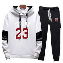 Load image into Gallery viewer, two piece set hoodie sweatsuit men tracksuit jordan 23 jogging sweat suits casual streetwear mens outfits sport suits jogger set