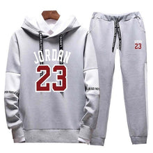 Load image into Gallery viewer, two piece set hoodie sweatsuit men tracksuit jordan 23 jogging sweat suits casual streetwear mens outfits sport suits jogger set