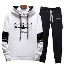 Load image into Gallery viewer, two piece set hoodie sweatsuit men tracksuit jordan 23 jogging sweat suits casual streetwear mens outfits sport suits jogger set