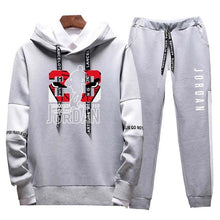 Load image into Gallery viewer, two piece set hoodie sweatsuit men tracksuit jordan 23 jogging sweat suits casual streetwear mens outfits sport suits jogger set