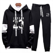 Load image into Gallery viewer, two piece set hoodie sweatsuit men tracksuit jordan 23 jogging sweat suits casual streetwear mens outfits sport suits jogger set