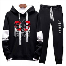 Load image into Gallery viewer, two piece set hoodie sweatsuit men tracksuit jordan 23 jogging sweat suits casual streetwear mens outfits sport suits jogger set